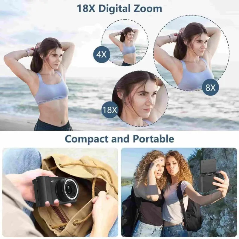 Tiramae Vlogging Camera 32GB 2TB SD 16X Zoom